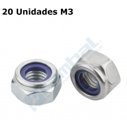 Tuerca autoblocante M3 (Pack 20 un.)